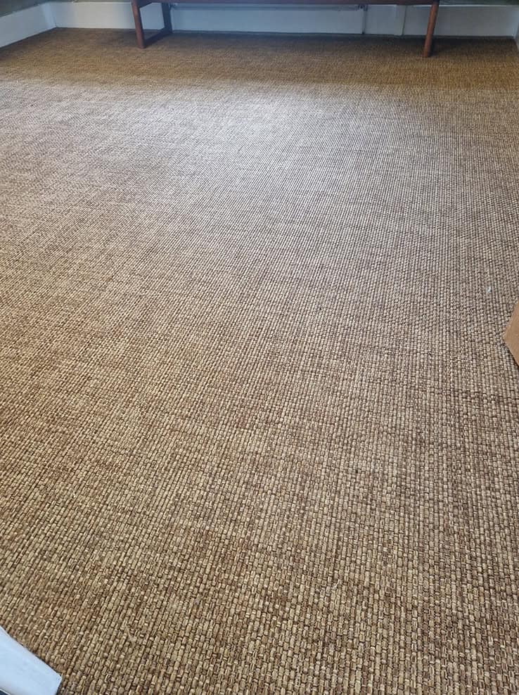 Luxury carpet installation in a bright London home.